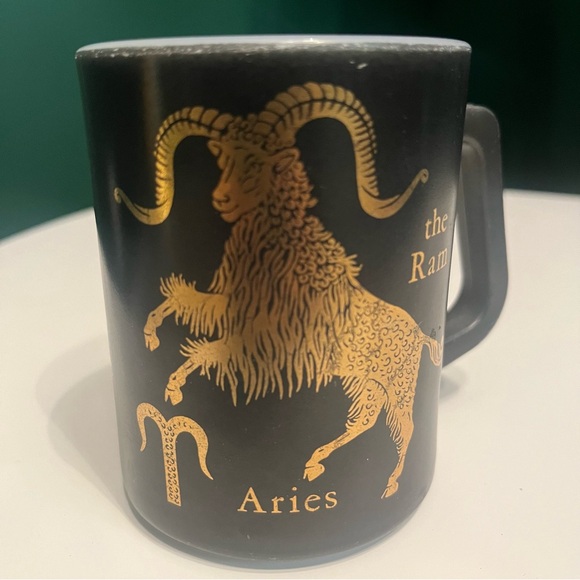 Vintage 80’s Federal Glass Horoscope Zodiac Aries Mug - Picture 3 of 7